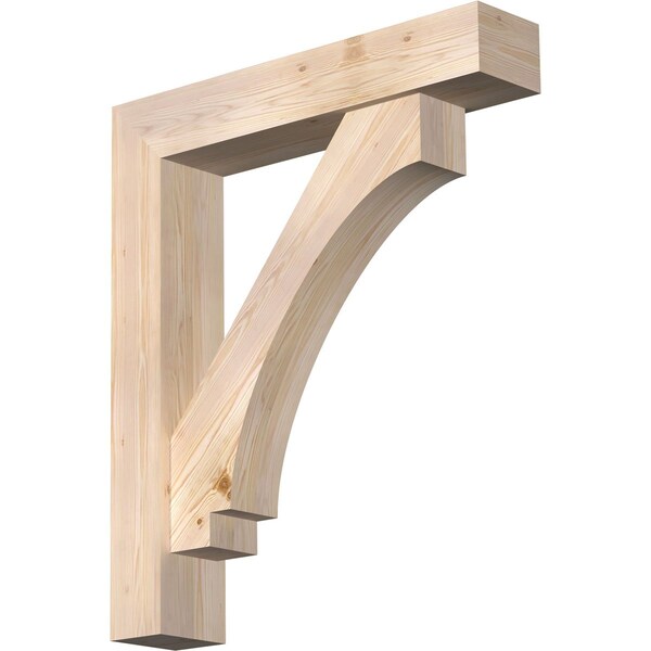 Ekena Millwork Imperial Block Smooth Bracket w/ Offset Brace, Douglas Fir, 7 1/2"W x 38"D x 44"H BKT0806X38X44IMP05SDF - main